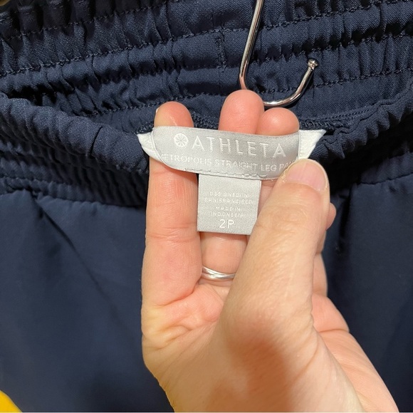 ATHLETA ~ Navy Blue Metropolis Straight Leg Pants - Picture 9 of 14